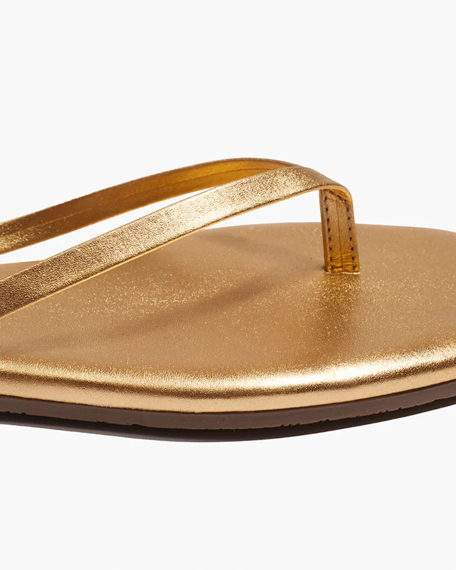 Tkees Square Toe Lily Flip Flop- Blink (Gold)