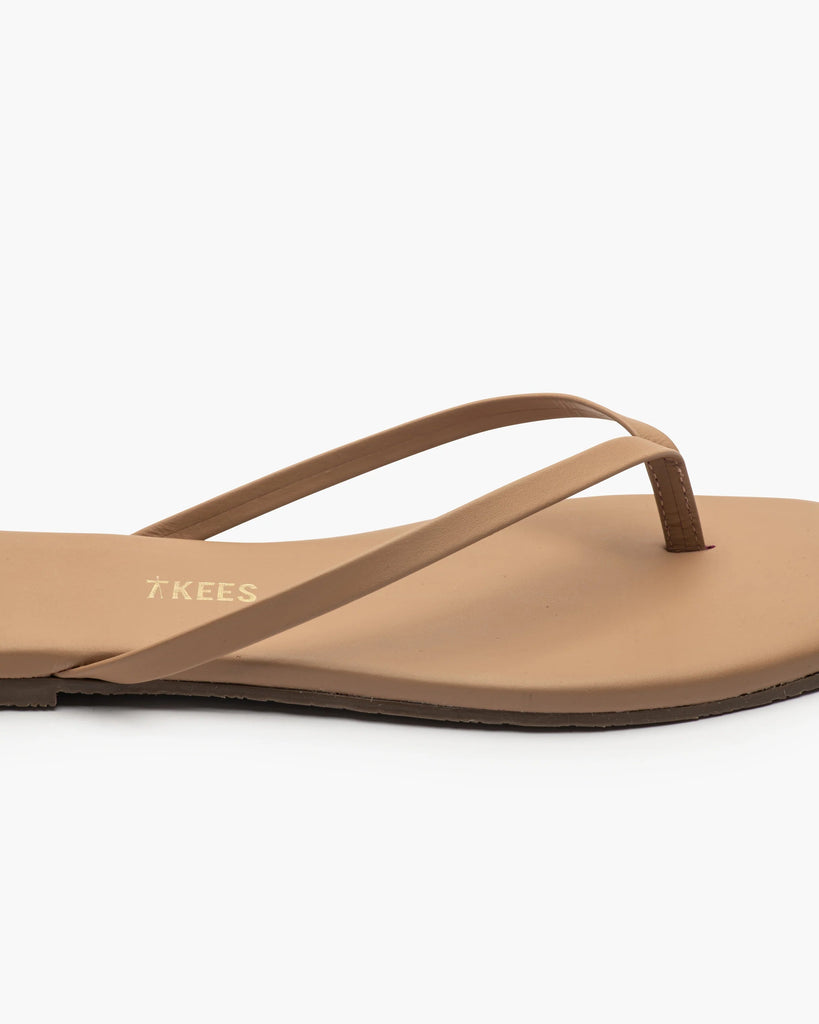 Tkees Square Toe Lily Flip Flop- Cocoa Butter - Styleartist