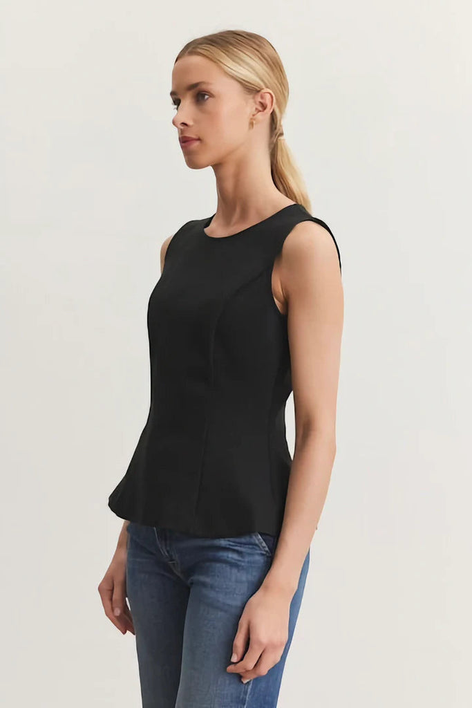 Velvet Felicitee Ponti Top - Black - Styleartist