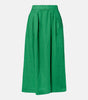 Velvet Ines Silk Cotton Voile Skirt- Emerald - Styleartist