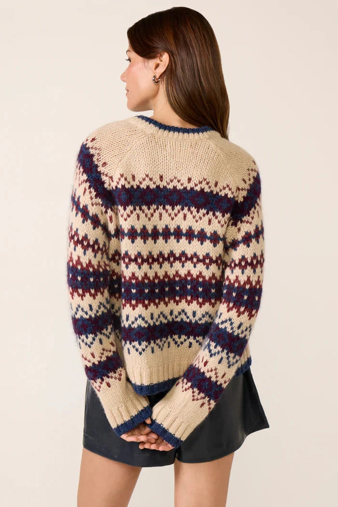 Velvet Makena Fair Isle Sweater- Multi Coloured - Styleartist