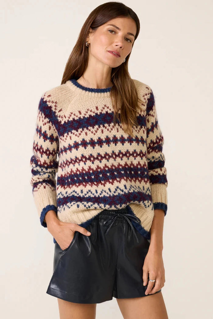 Velvet Makena Fair Isle Sweater- Multi Coloured - Styleartist