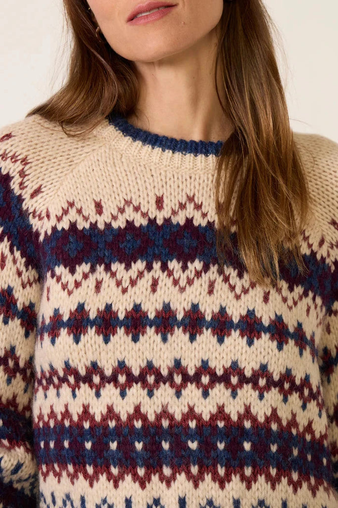 Velvet Makena Fair Isle Sweater- Multi Coloured - Styleartist