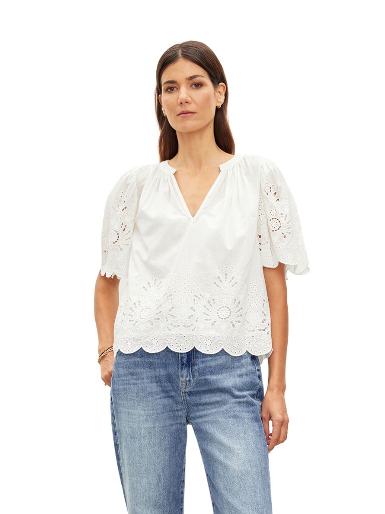 EMBROIDERED BLOUSE - Ecru