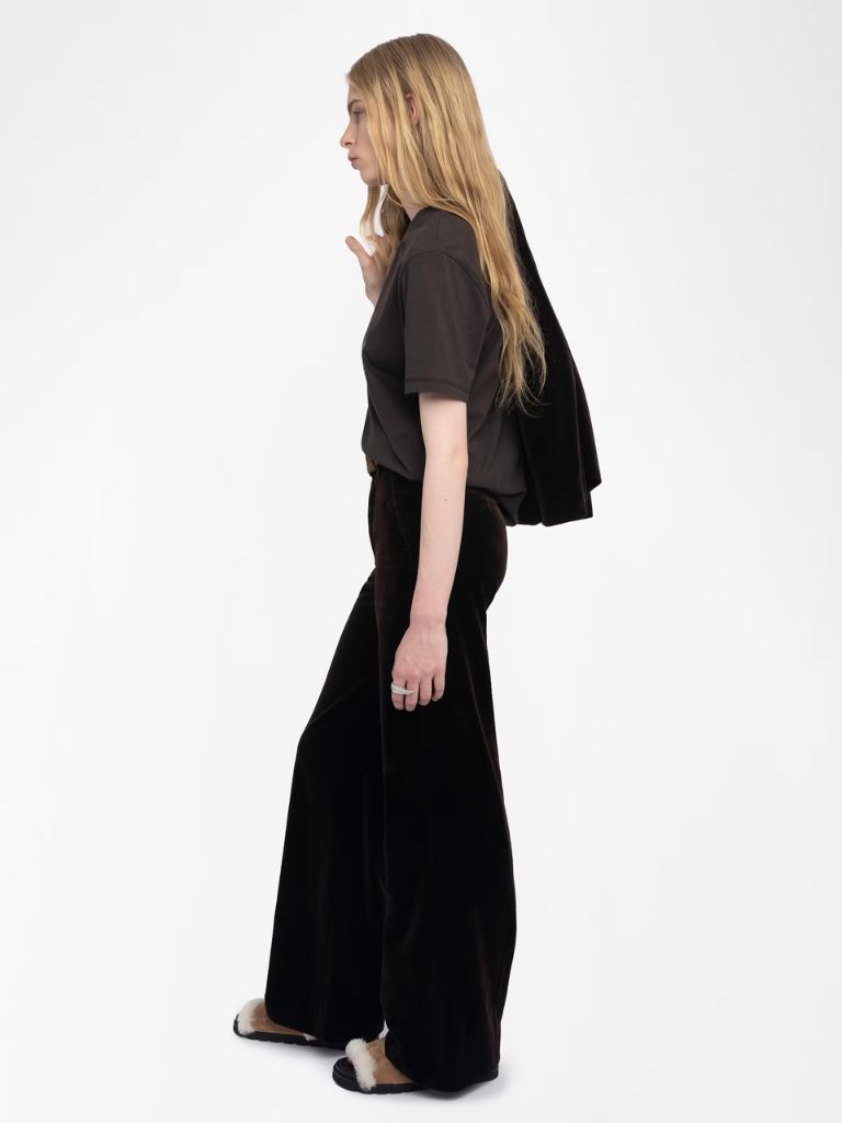 Zadig & Voltaire Edwin Cotton T-Shirt With Photo Print- Brown - Styleartist