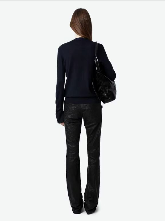 Zadig & Voltaire Jemma Merino Wool Cardigan - Encre Navy Blue - Styleartist