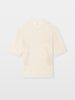 Zadig & Voltaire Malyna Linen and Cotton Short Sleeve Sweater- Ecru - Styleartist