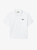 Zadig & Voltaire Mirta Short Sleeve Cotton Polo Tee- White