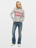 Zadig & Voltaire Nalma Merino Wool Amour Paris Sweater- Grey