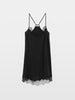 Zadig & Voltaire Respas Silk Mini Dress With Lace- Black