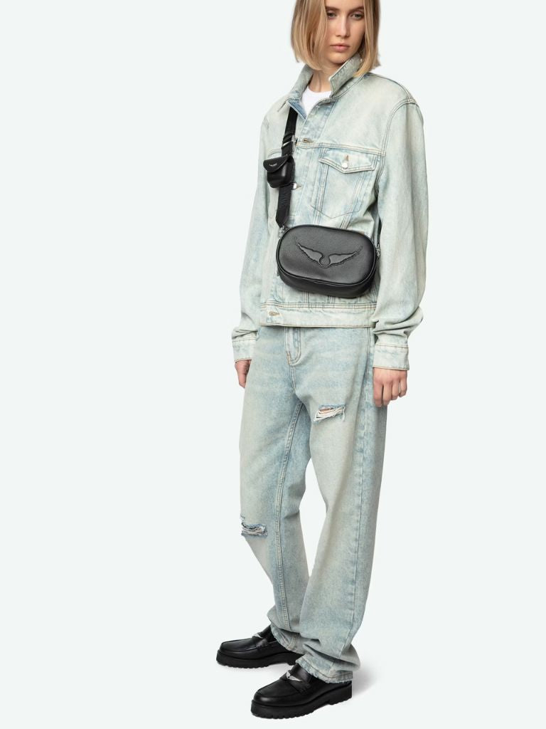 Zadig & Voltaire Rock With You Camera Bag- Black Grained Leather - Styleartist