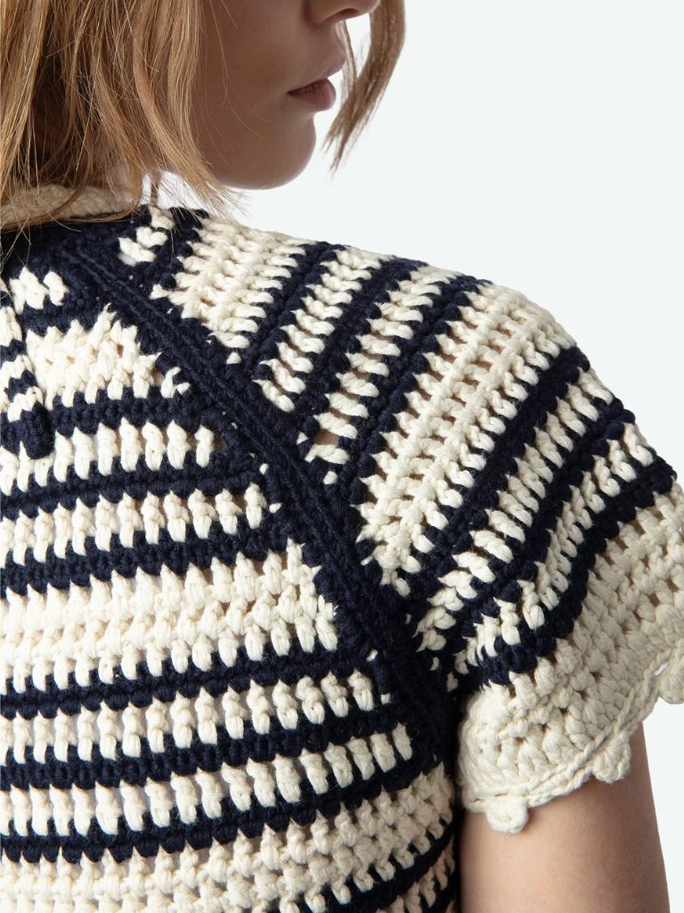 Crochet Sweater Short Sleeve Cardigan Canada Elegant White Crochet