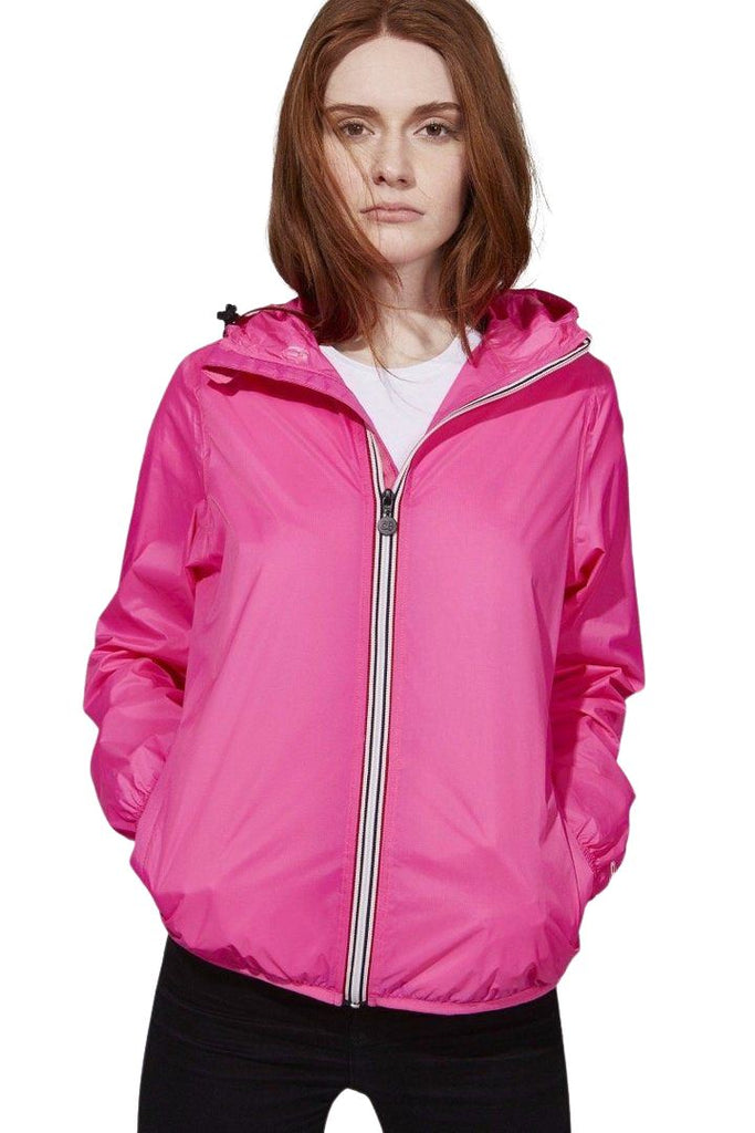 08 Sloane Full Zip Packable Rain Jacket - Pink Fluorescent - Styleartist