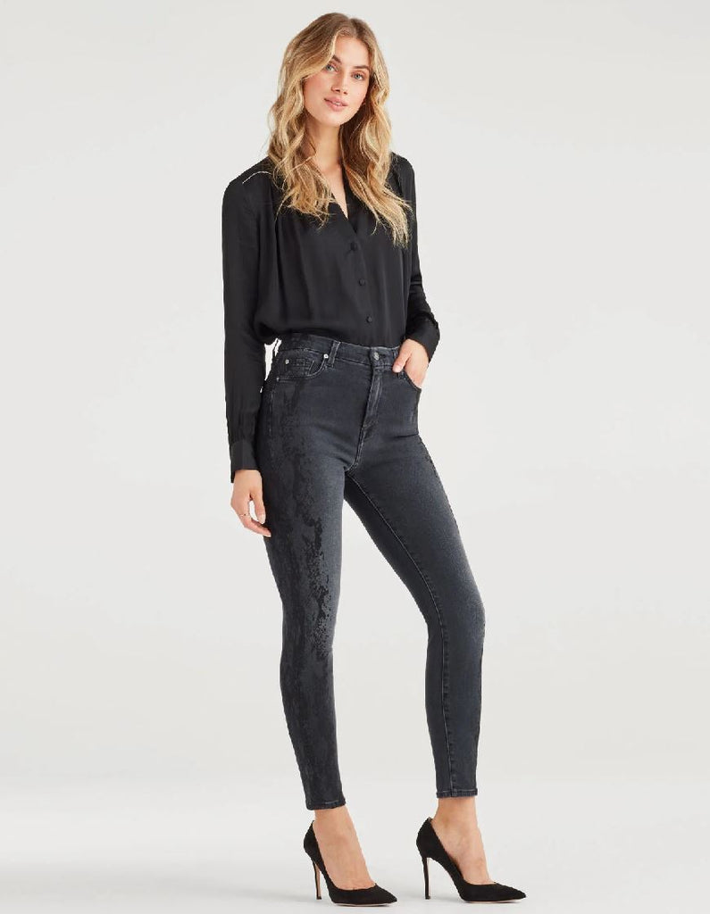 7 for all Mankind Luxe Vintage High Waist Aubrey Snake - Styleartist