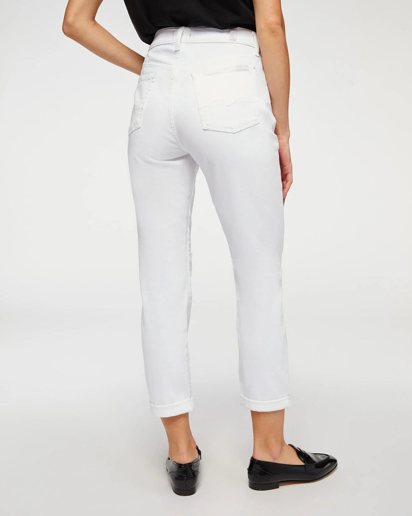 7 For All Mankind Luxe Vintage Josefina with Destroy Jeans- Broken Twill White - Styleartist
