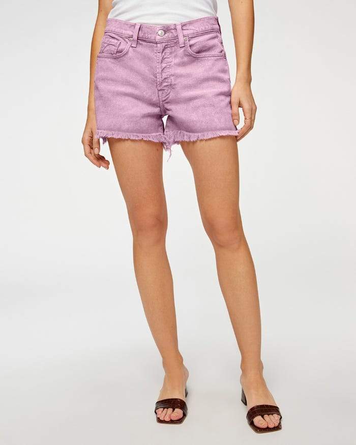 7 For All Mankind Monroe Cut Off Jean Short- Mineral Sorbet - Styleartist