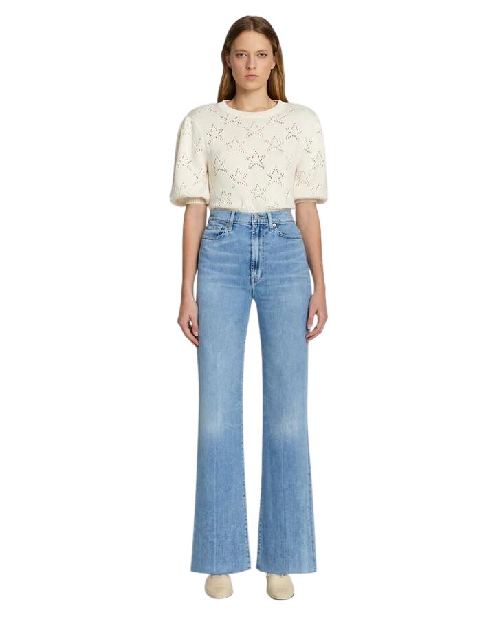 7 For All Mankind Ultra High Rise Jo Wide Leg Jean- Bailly Left Hand Denim - Styleartist