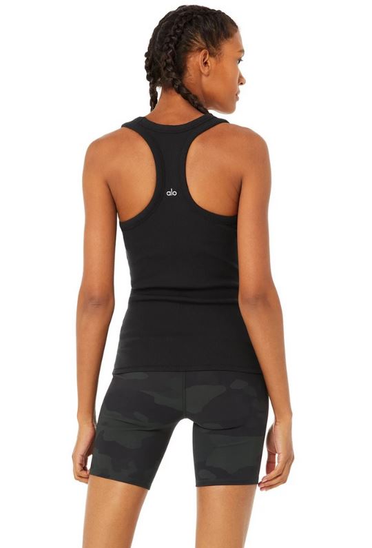 alo Rib Support Tank - Black – Styleartist