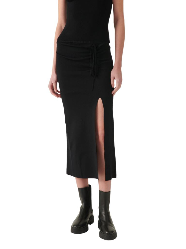 BA&SH Engy Long Skirt- Black - Styleartist