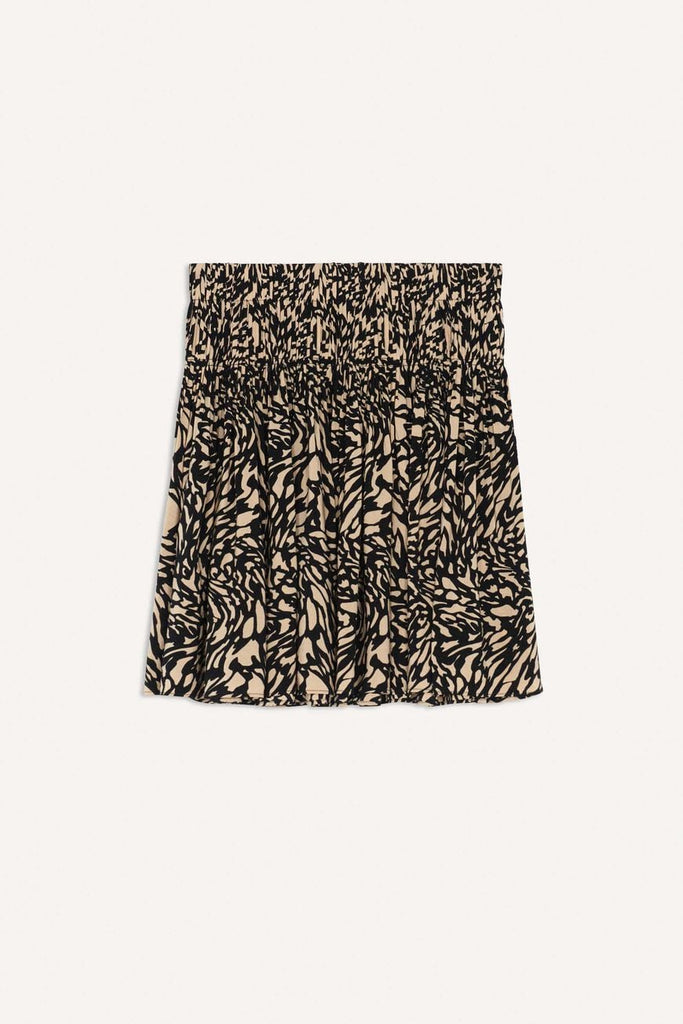 Ba&sh Gigi Printed Mini Skirt- Black - Styleartist