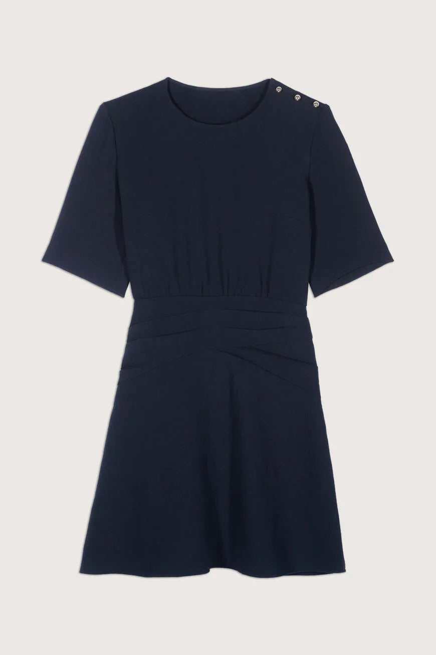 Ba&sh Oleane Short Dress- Navy Blue Styleartist Ba&sh Oleane Short Dress- Navy Blue Styleartist