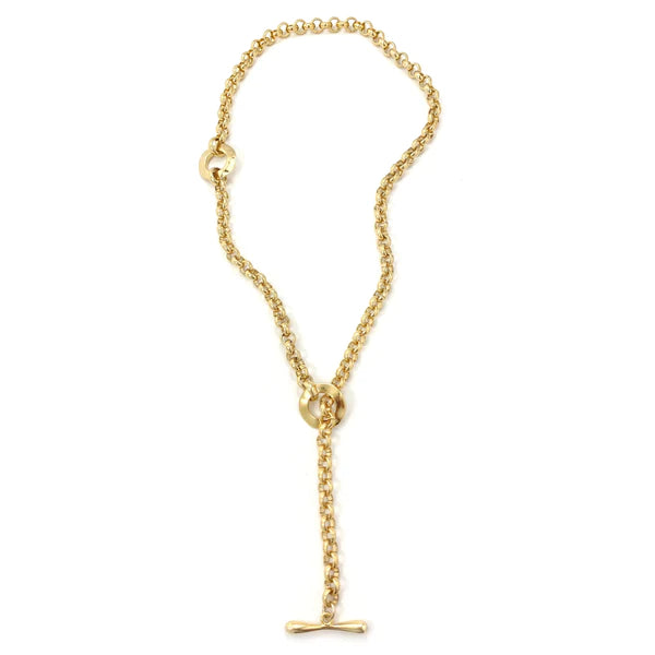 Biko Axel Convertible Lariat Necklace- Gold - Styleartist