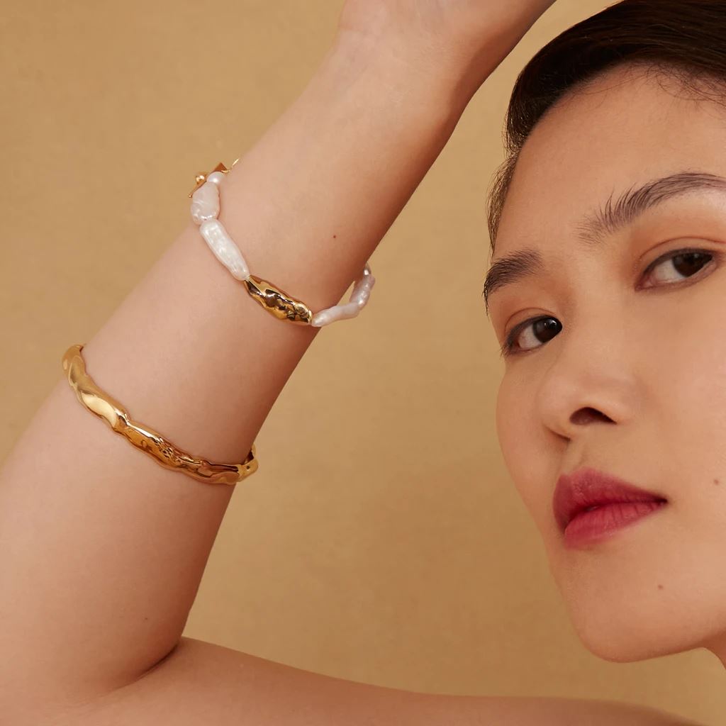 Biko Elle Pearl Bracelet - Gold - Styleartist