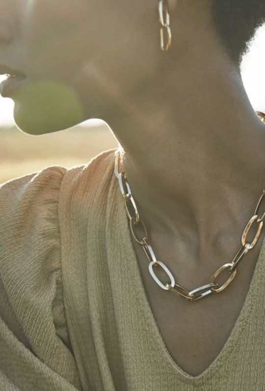 Biko Essential Chainlink Collar Necklace - Gold - Styleartist
