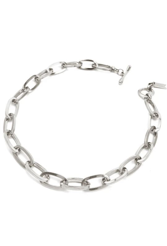 Biko Essential Chainlink Collar Necklace - Silver - Styleartist