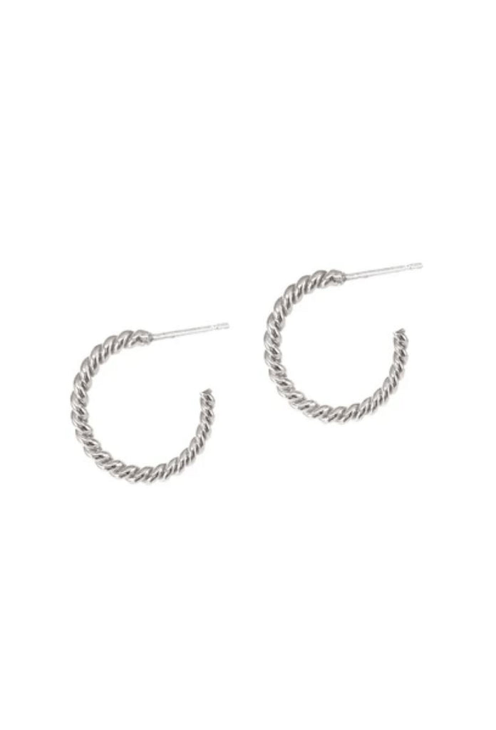 Biko Helix Hoop Earrings (Small) - Silver - Styleartist