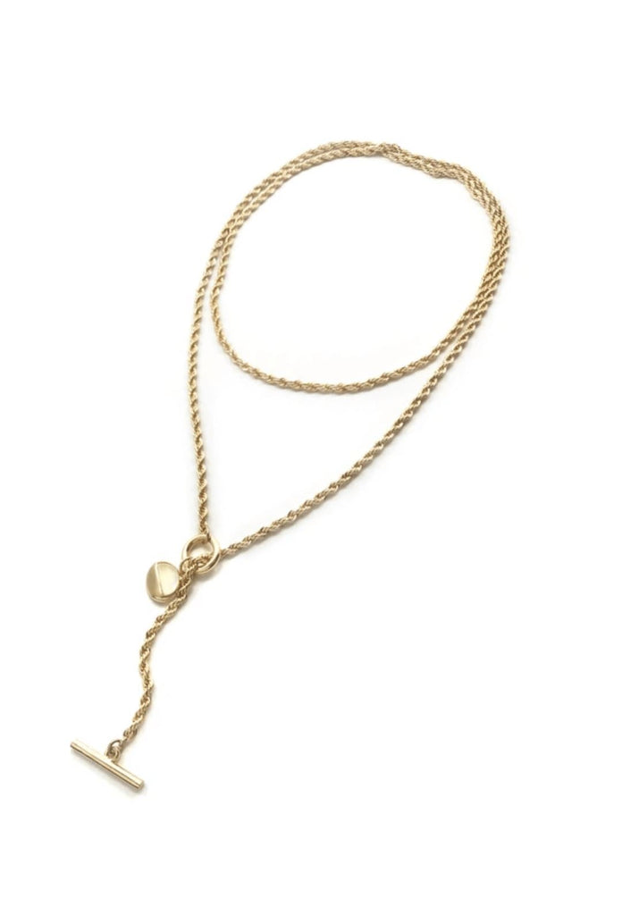 Biko Helix Lariat Classic Chain Style Necklace - Gold - Styleartist