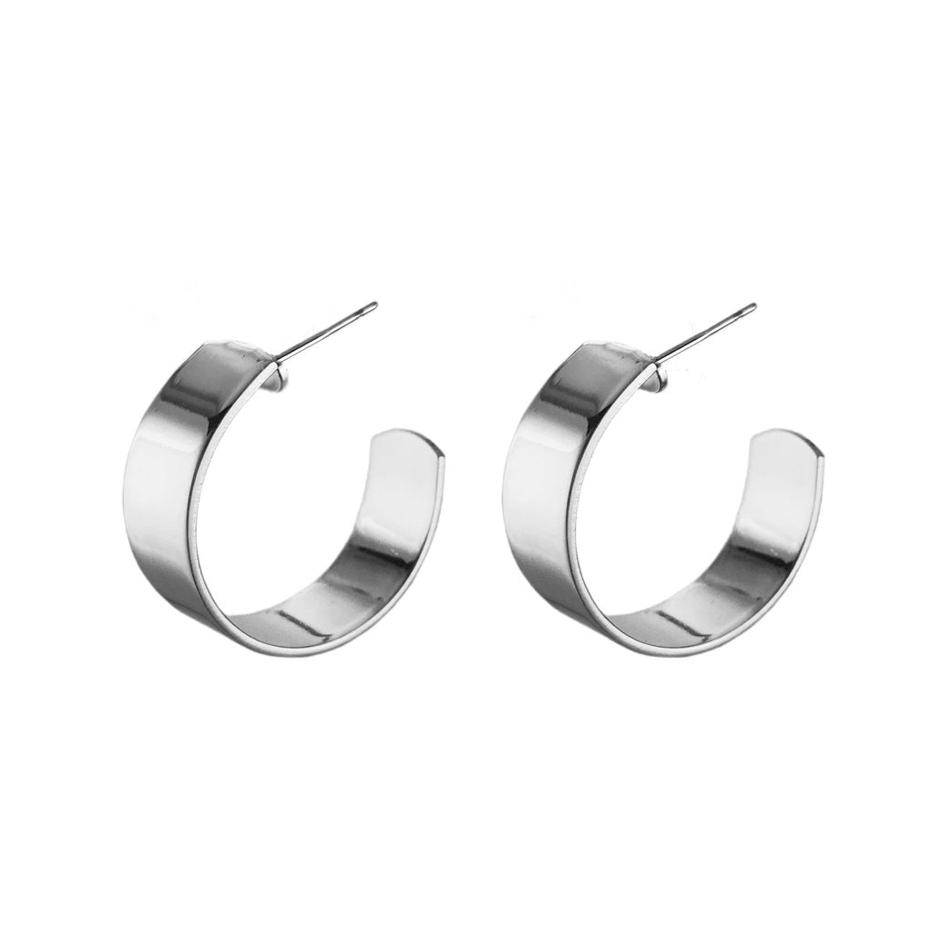 Biko Liberty Small Hoops - Silver - Styleartist