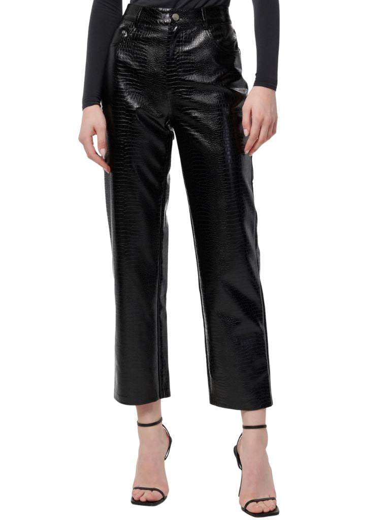 CAMI NYC Eilian cropped twill and corded lace tapered pants