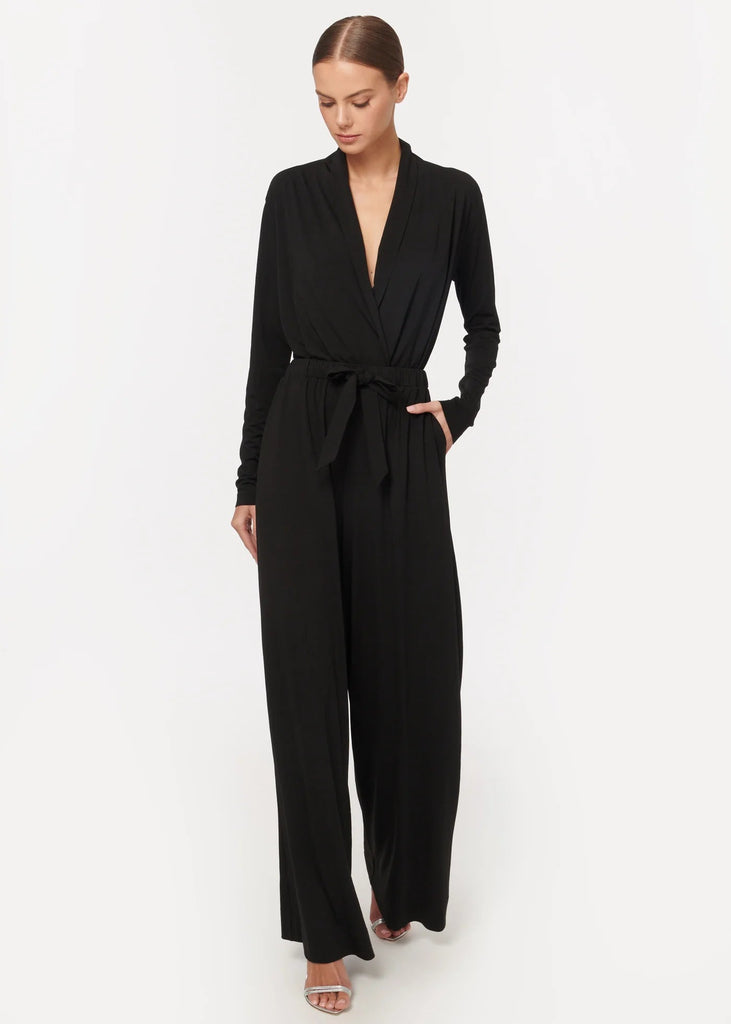 Cami NYC Stassi High-Waited Tie Pant - Black - Styleartist