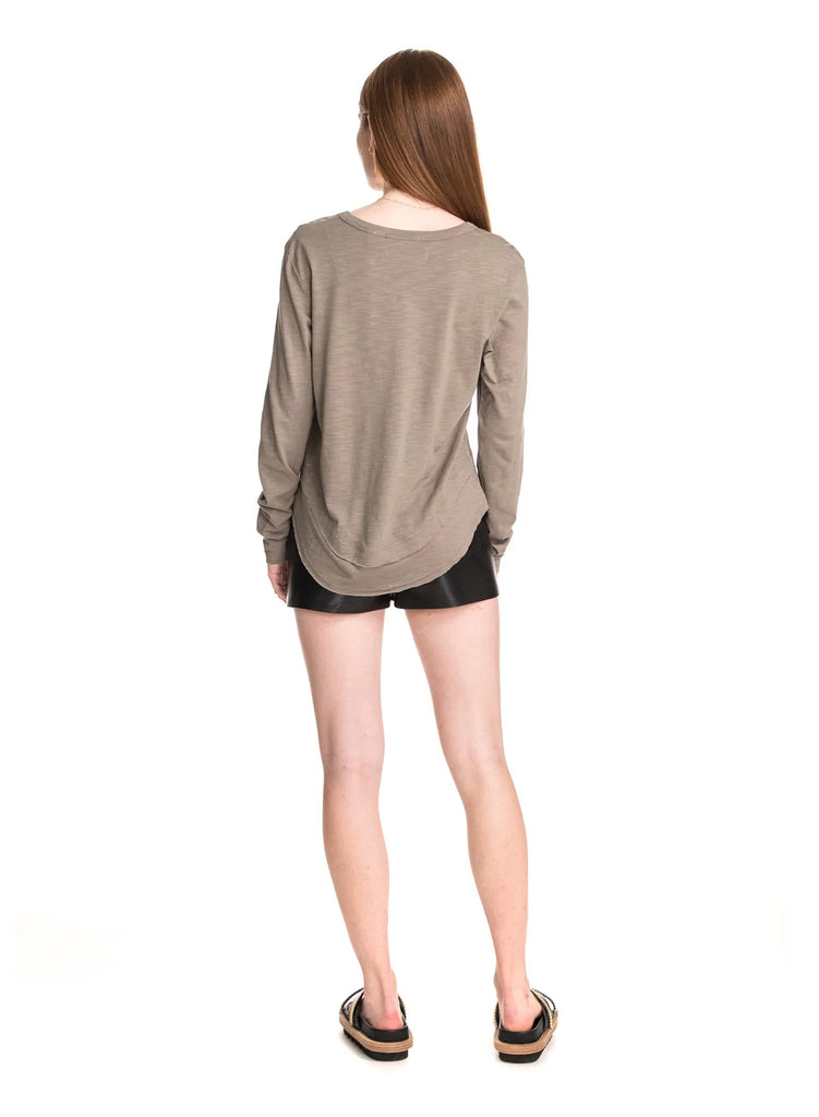 CHRLDR Ava Mock Layer Long Sleeve T-Shirt - Olive - Styleartist
