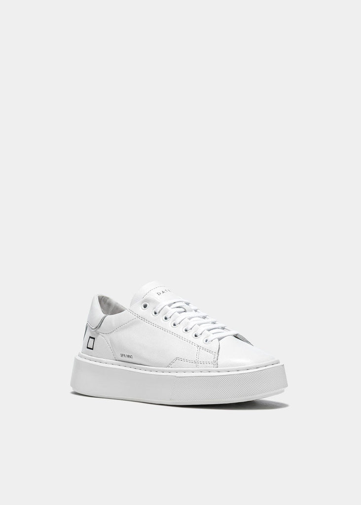 D.A.T.E. Sfera Leather Low Top Sneaker - White - Styleartist