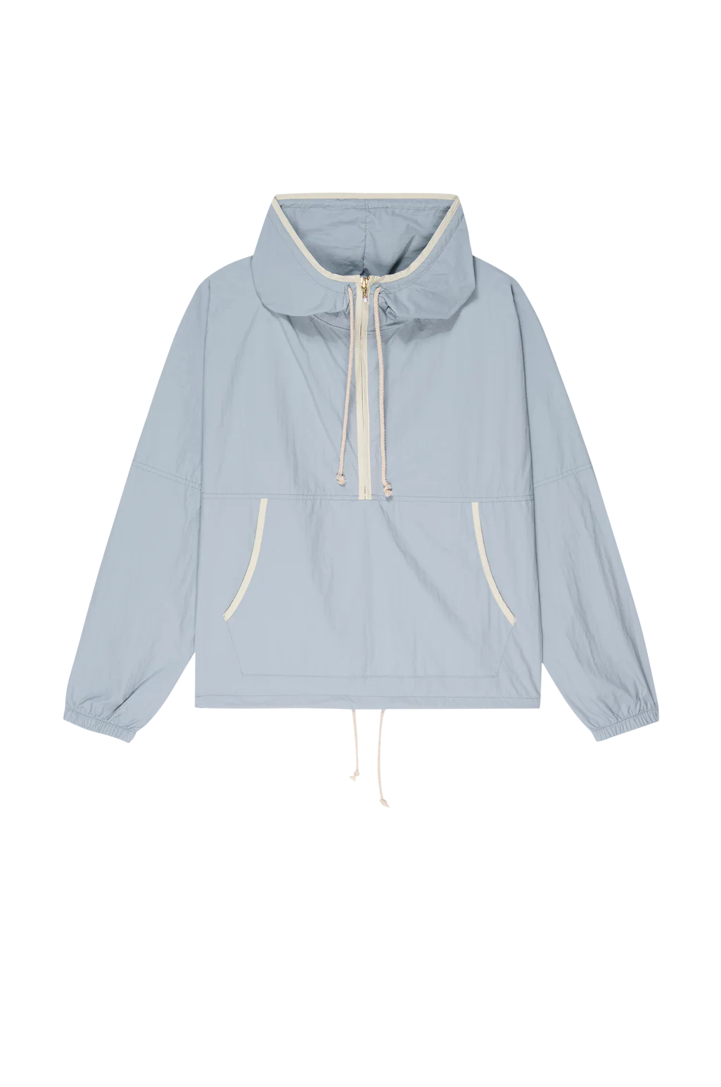 Donni Nylon Quarter Zip Pullover Jacket Sky Styleartist