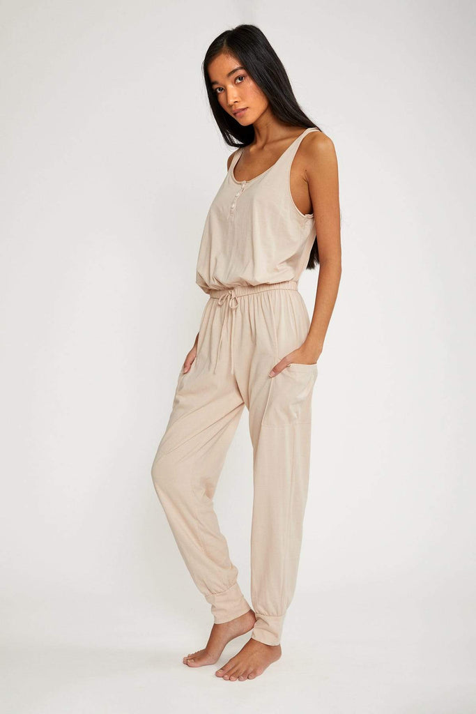 Eberjey Brie Cargo Jumpsuit- Antique Rose - Styleartist