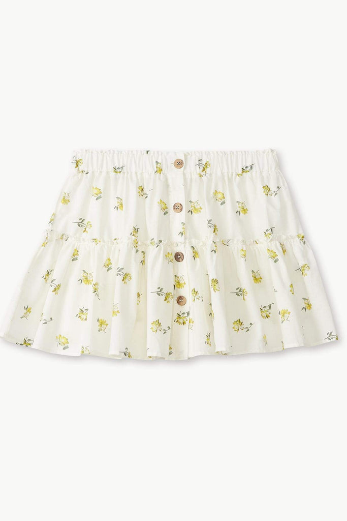 Eberjey Nostalgia Garden Nellie Floral Print Mini Skirt- Cloud - Styleartist