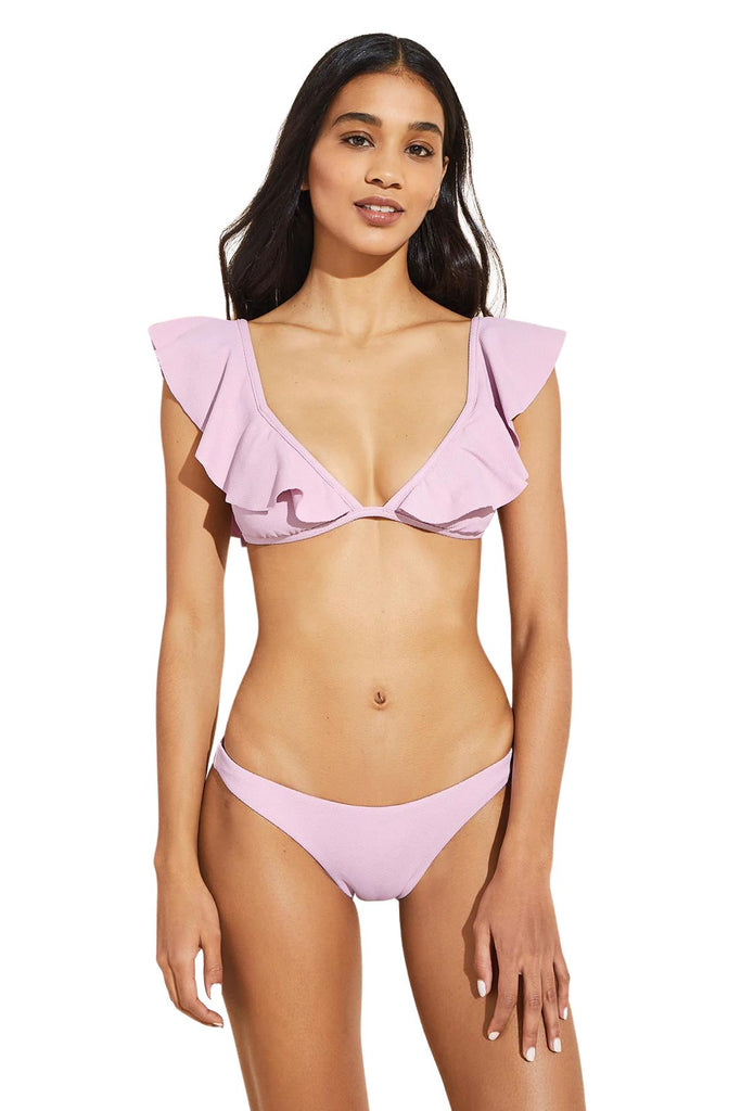Eberjey Pique Graziela Textured Bikini Top- Lilac - Styleartist