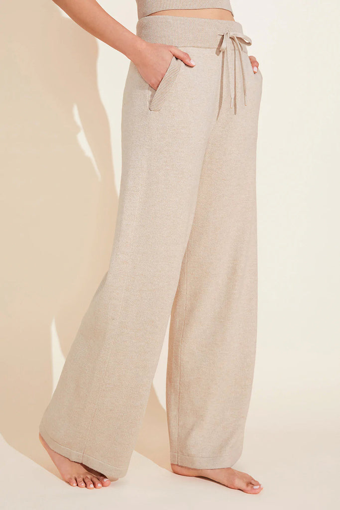 Eberjey Recycled Sweater Pant - Oat - Styleartist