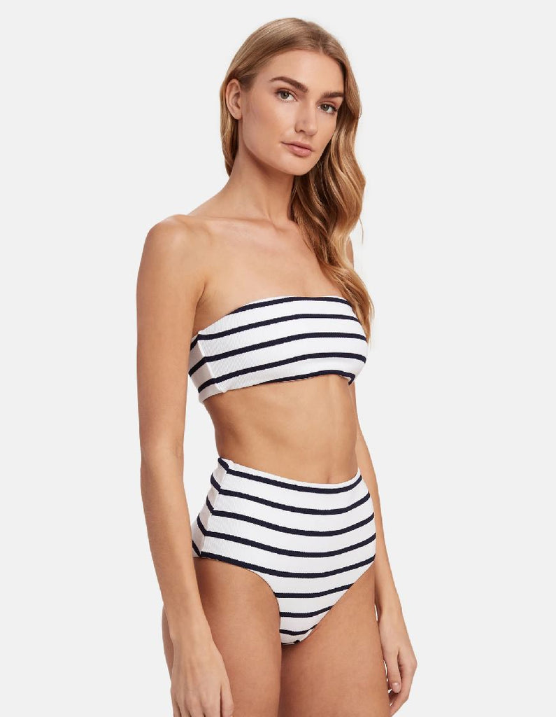 Eberjey Retro Stripes Dita High Waisted Bikini Bottom - Styleartist