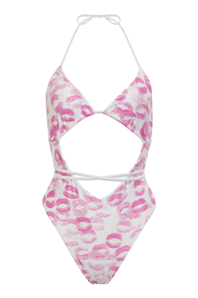 Frankies Bikinis xSydney Sweeney Gemma Wrap One-Piece Swimsuit- Angel Kisses - Styleartist