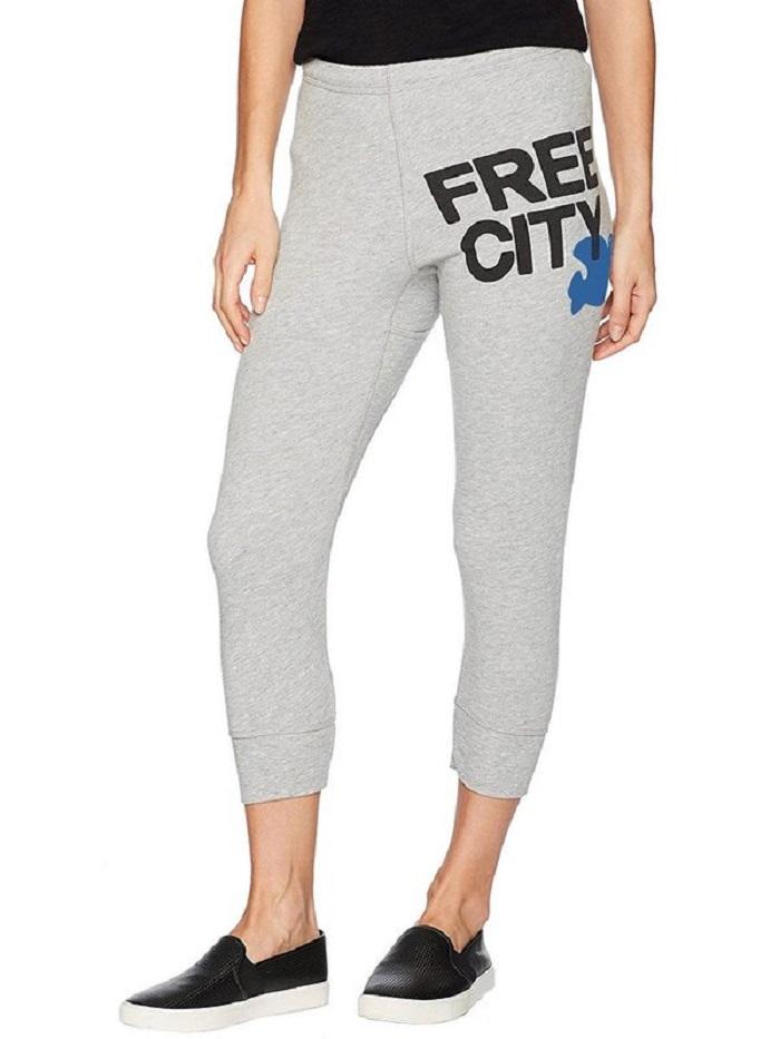 Free City Swami 3/4 Sweats Featherweight - Heather Grey/Blue - Styleartist