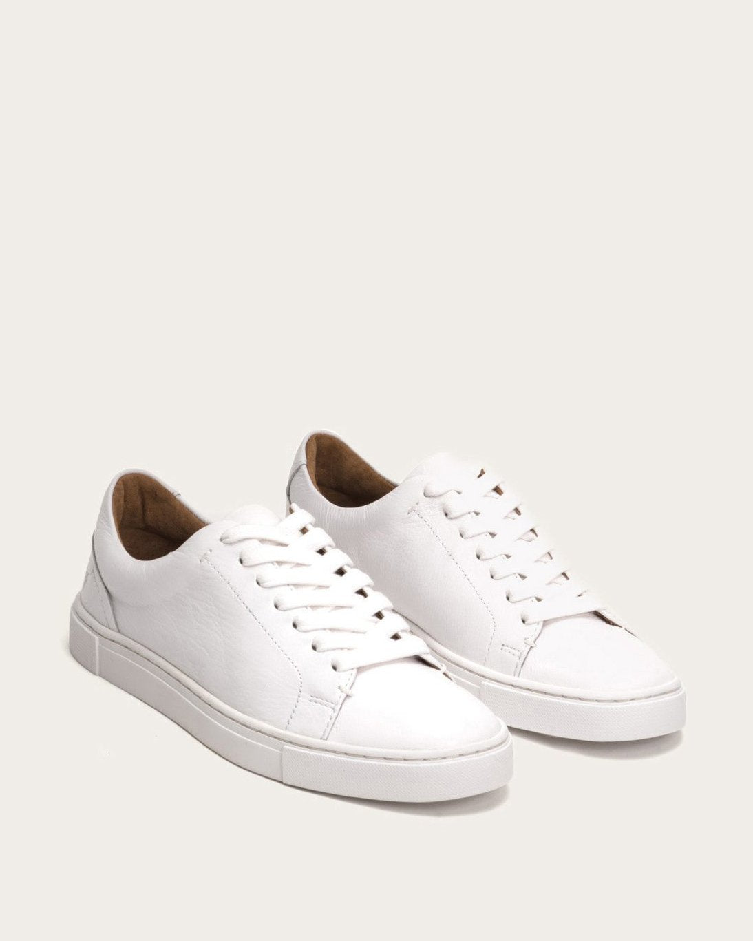 Frye Ivy Low Lace Leather Sneaker- White â Styleartist