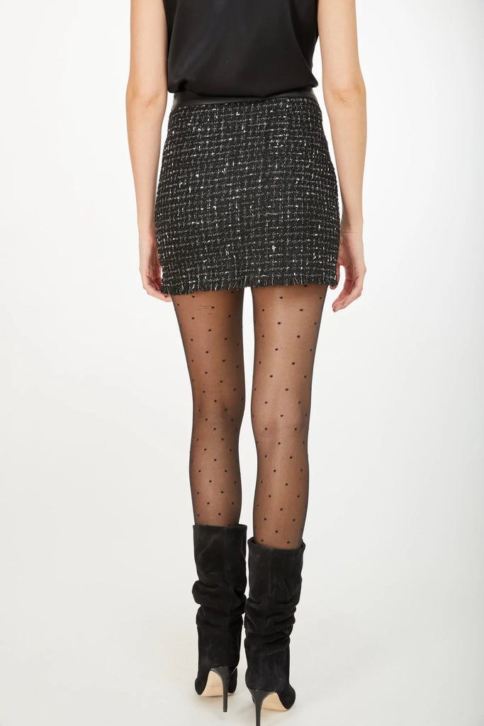 Generation Love Asher Tweed Combo Skirt - Black/White - Styleartist