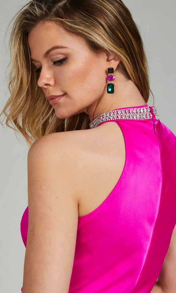 Generation Love Josie Halter Dress - Hot Pink - Styleartist