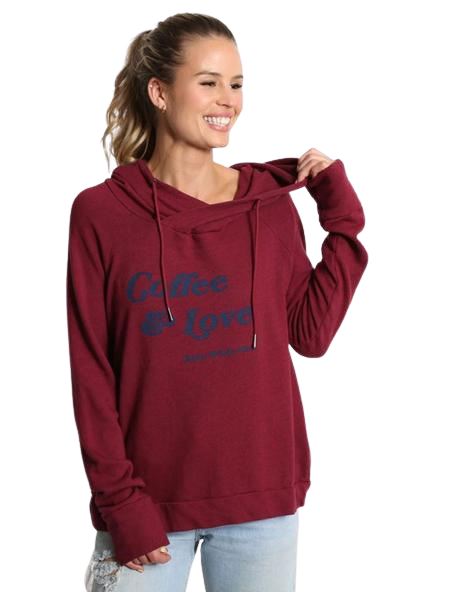 Good Hyouman Dominic "Coffee & Love" Hoodie - Cranberry - Styleartist