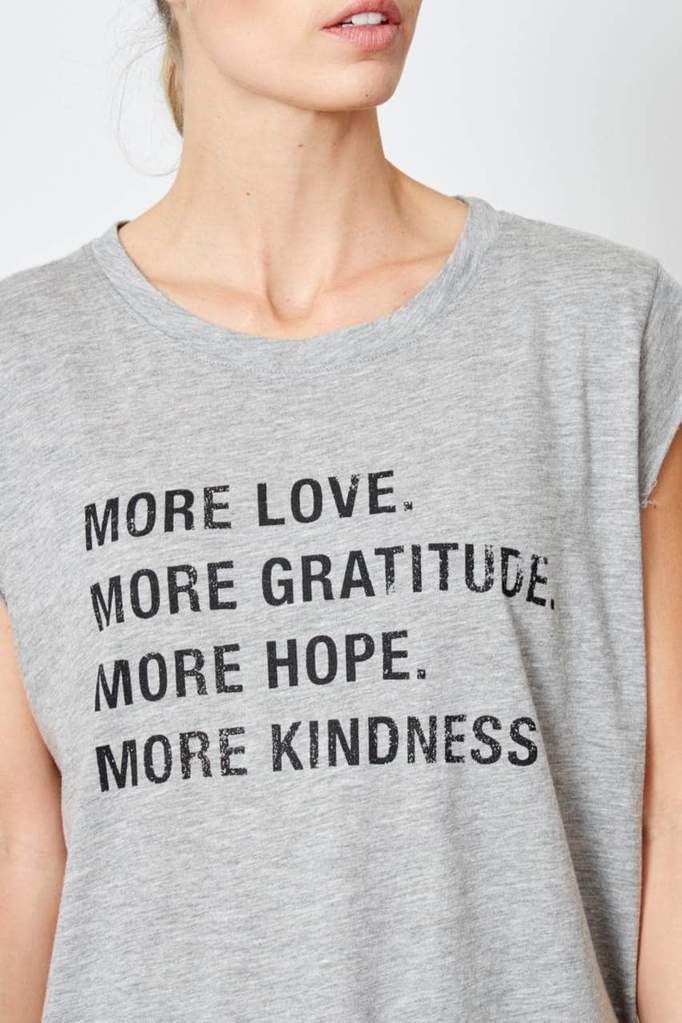 Good hYOUman Lani More More More T-Shirt - Heather Grey - Styleartist