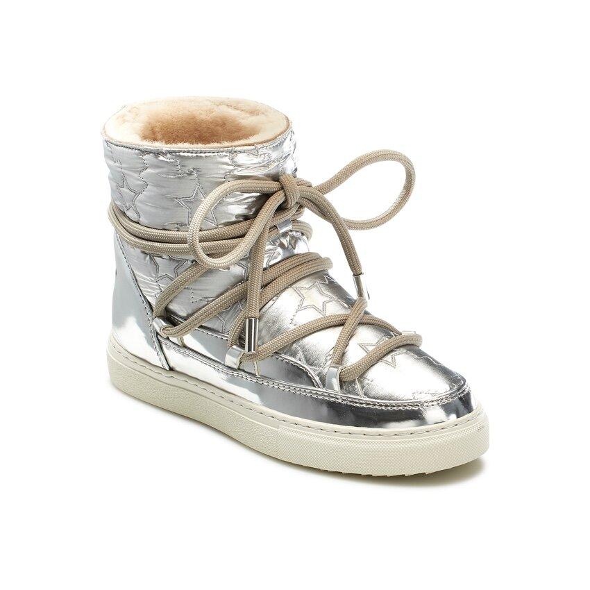 Inuikii Bomber Star Sneaker Boot- Silver - Styleartist